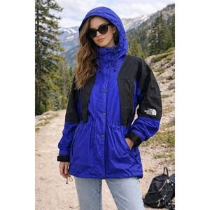 The North Face Gore-Tex Jacket Women's Small – Blue Black Waterproof Hooded